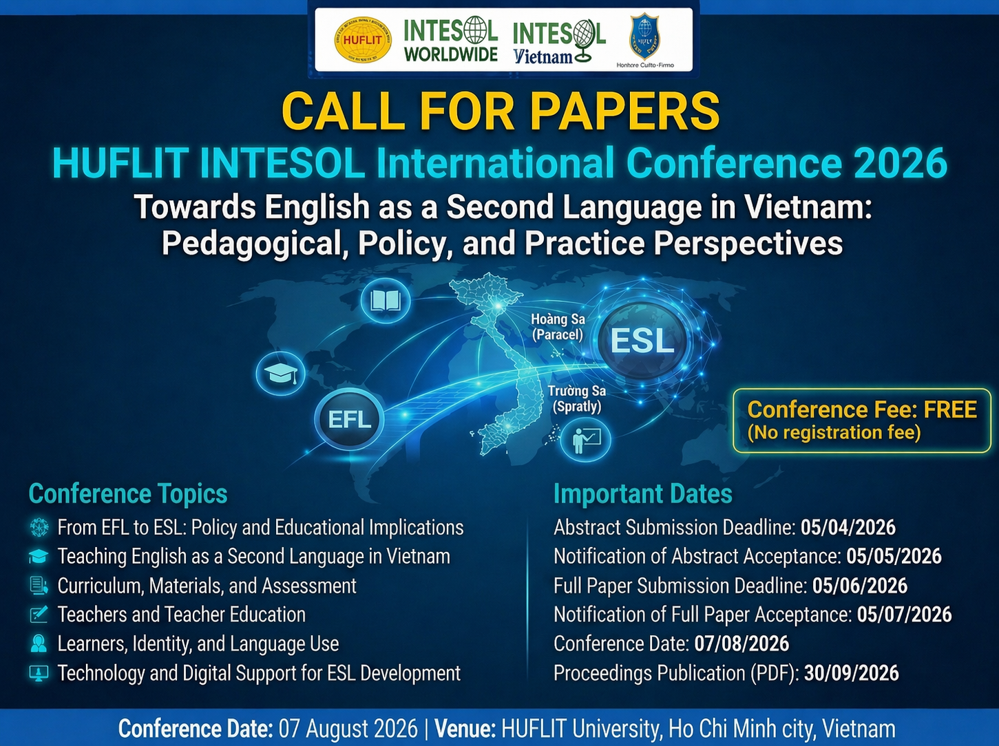 HUFLIT INTESOL 2026 Banner